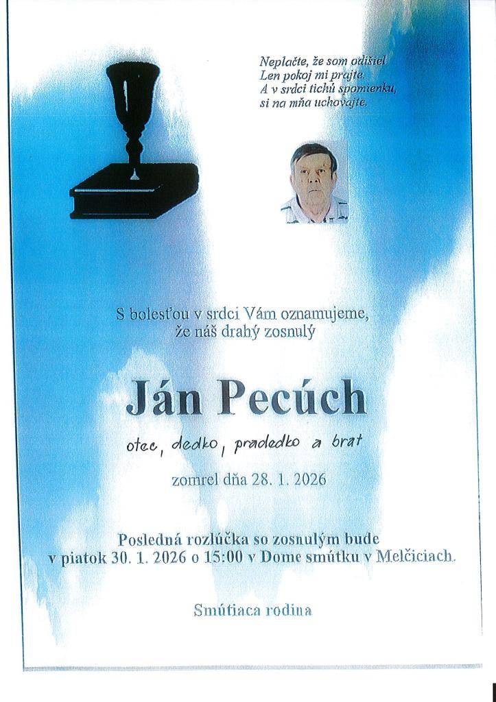 Smútočné oznámenie.....