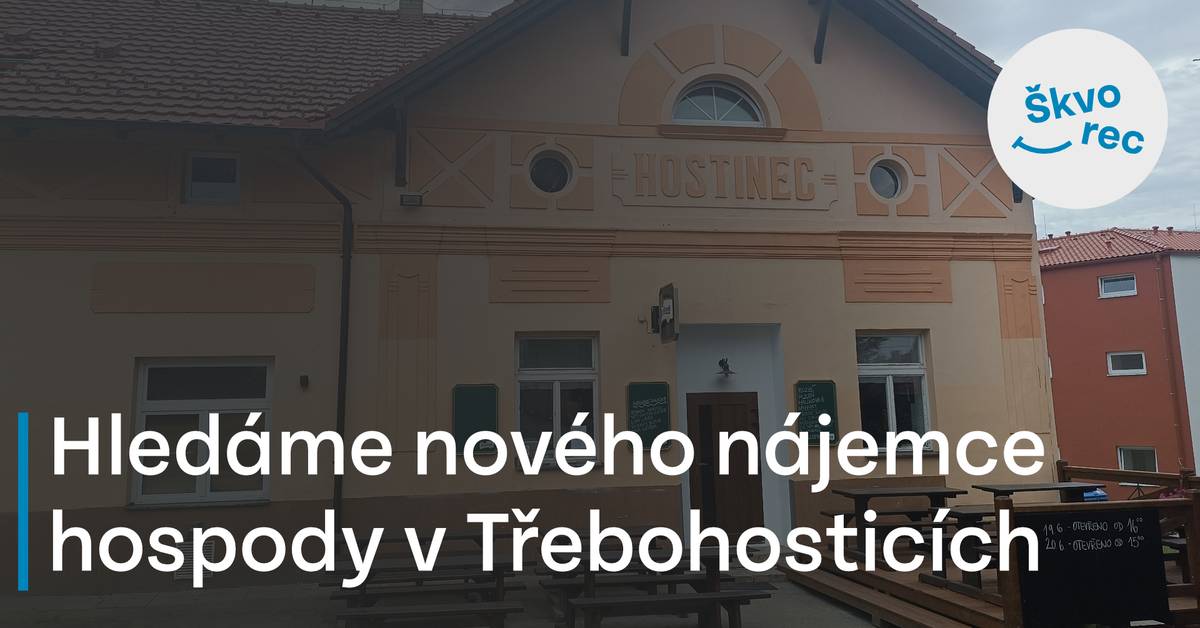 Velice nás mrzí, že po několikaměsíčním zvažování a opakovaných snahách o nalezení řešení jsme dospěli k rozhodnutí neprodloužit nájemní smlouvu současnému nájemci hospody v Třebohosticích. Vždy jsme věděli, že fungující hospoda je pro třebohostické občany důležitým místem setkávání. Právě proto jsme v uplynulém období věnovali mnoho měsíců vyjednávání s majiteli domu, vlastní práce i finančních prostředků jejímu znovuotevření a provozu. Ačkoliv je zde městys sám jen v nájmu, snažili jsme se provoz od počátku podporovat – například formou odpuštění nájmu při rozjezdu, následného nízkého nájemného či zajištěním vybavení kuchyně tak, aby provoz splňoval aktuální požadavky úřadů a nemusel je řešit nájemce.    Přesto se během posledního roku opakovaně nepodařilo zajistit plnění smluvních finančních závazků vůči městysu, což nás vedlo k rozhodnutí nájemní smlouvu ukončit ke dni 31. 3. 2026.  V současné době proto hledáme nového zájemce o provozování hospody v Třebohosticích. Pokud by měl kdokoli z vás nebo vašeho okolí o tuto možnost zájem, rádi poskytneme bližší informace k podmínkám pronájmu na úřadě městysu (https://www.obecskvorec.cz/kontakty/).