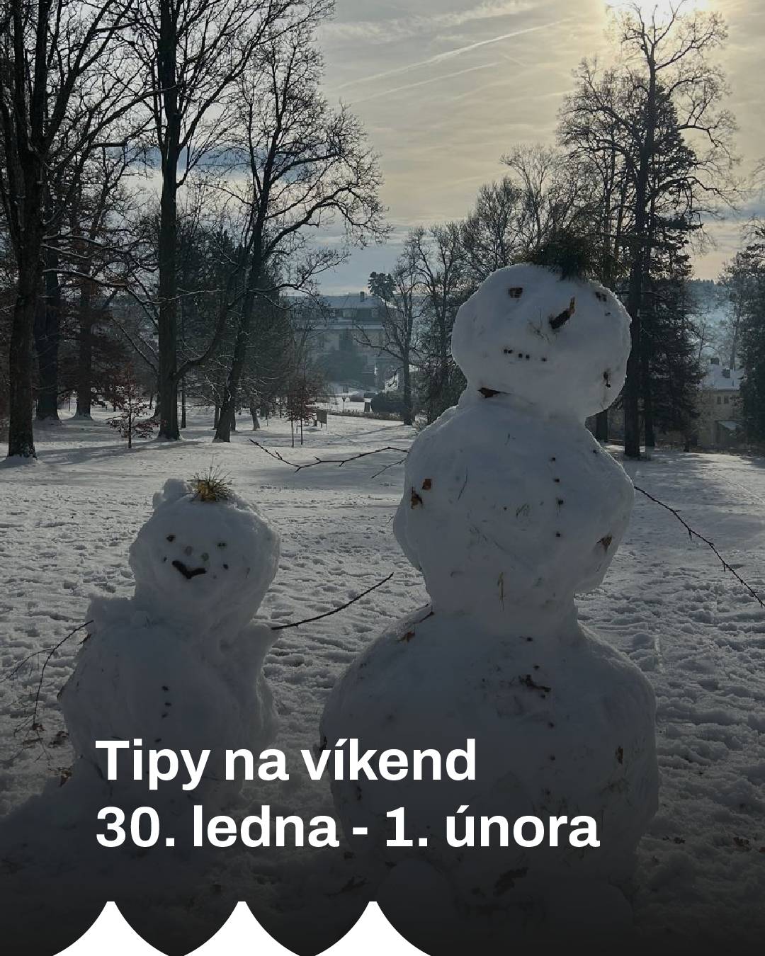 Přinášíme vám tipy na následující víkend: pátek 30. ledna Extra prázdninové páteční bruslení Co dělat o pololetních prázdninách? Vyrazte na led mezi 12.30 – 14.30. Vstupné na bruslení je 80 Kč dospělý a 50 Kč za dítě.  Hokej – Liga starších žáků „B“ Páteční hokejové odpoledne odstartuje zápas v kategorii starších žáků proti týmu HC Baník Sokolov. Zápas odstartuje v 16.15 hodin na zimním stadionu. sobota 31. ledna Veřejné bruslení Zabruslete si v sobotu mezi 13.00 – 15.30 hodinou. Na místě je možné si zapůjčit brusle. Více informací a rozpis ledu zde: https://sportoviste-tachov.isportsystem.cz/. Vstupné na bruslení je 80 Kč dospělý a 50 Kč za dítě. Mimořádná večerní kastelánská prohlídka Nový typ prohlídek – speciální večerní prohlídky, které se budou konat vždy poslední sobotu v měsíci. Během nich budete mít jedinečnou možnost nahlédnout do večerních a tajemných zákoutí největší české jízdárny, která mají po setmění zcela jinou atmosféru. Začátek v 17.00 hodin, jednotné vstupné 300 Kč. Fotbal – muži A Tým mužů A čeká další přípravné utkání už s novým trenérem. Postaví se proti soupeři FK Olympie Březová. Zápas začne v 10.30 hod. a proběhne na hřišti s umělou trávou. Sálová kopaná – halový turnaj mini přípravek Městská sportovní hala bude patřit fotbalistům v kategorii těch nejmenších - mini přípravek. Přijďte se podívat na jejich zápasy v hale mezi 08.00 – 12.00 hodinou.  Hokej – Liga 9. tříd V sobotu vyrazí na led kategorie 9 tříd, a to proti týmu HC Rokycany. Zápas odstartuje v 15.30 hodin na zimním stadionu. neděle 2. února Veřejné bruslení Zabruslete si v sobotu mezi 13.00 – 15.30 hodinou. Na místě je možné si zapůjčit brusle. Více informací a rozpis ledu zde: https://sportoviste-tachov.isportsystem.cz/. Vstupné na bruslení je 80 Kč dospělý a 50 Kč za dítě. Fotbal – dorost U19 Začátek jarní části se blíží a tachovský dorost čeká další přípravné utkání. Postaví se proti soupeři FK Planá A. Zápas začíná od 17.00 hod. a proběhne na hřišti s umělou trávou.