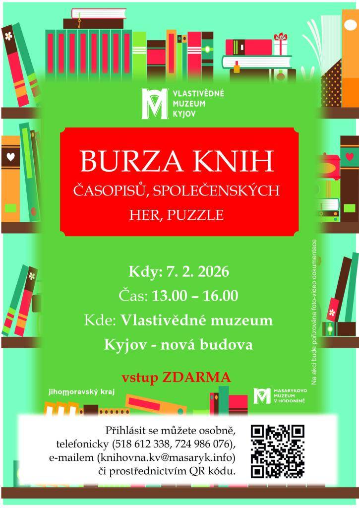 Burza knih, časopisů, společenských her, puzzle