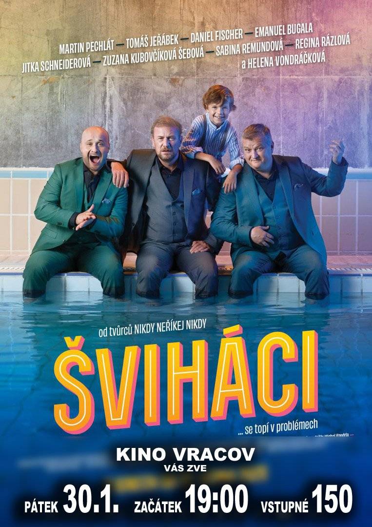 Kino Vracov: Šviháci – 30. 1. 2026 MKK Vracov zve do kina na novou českou komedii Šviháci v pátek 30. 1. 2026 od 19.00 v kinosále kulturního domu ve Vracově. Vstupné: 150 Kč. Občerstvení: zajištěno.   Krojový ples - 31. 1. 2026 MKK Vracov zve nejen všechny příznivce tradic na Krojový ples, a to v sobotu 31. 1. 2026 od 20.00 ve sportovní hale ve Vracově. Ples bude slavnostně zahájen předtančením České besedy. K tanci i poslechu zahraje DH Vracovjáci a CM Friška. Chybět nebude vinotéka, tombola a občerstvení. Těšit se můžete i na vystoupení MS Košulíni.   Ples školy - 6. 2. 2026 Spolek rodičů při MZŠ Vracov Vás srdečně zve na Ples školy, a to v pátek 6. 2. 2026 od 20.00 ve sportovní hale ve Vracově. Ples bude slavnostně zahájen polonézou žáků školy. K tanci i poslechu zahraje skupina Ogaři a Agentura TAROCK. Těšit se můžete na bohatou tombolu a půlnoční překvapení. Vstupné je 350 Kč. Předprodej vstupenek v infocentru Vracov.   Senior bál - 7. 2. 2026 Klub seniorů města Vracova Vás zve na svůj již 33. ročník Senior bálu v sobotu 7. 2. 2026 od 19.00 ve sportovní hale ve Vracově. Polonézu předvedou žáci MZŠ Vracov. K příjemné atmosféře přispěje DUO František Marčík a Hana Mrvová. Chybět nebude bohatá tombola a tradiční výborné občerstvení. Vstupné je 200 Kč. Předprodej vstupenek je v infocentru Vracov.