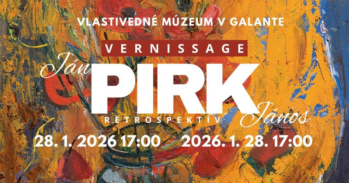 Vlastivedné múzeum v Galante srdečne pozýva na  výstavu venovanú galantskému rodákovi, maliarovi Jánovi Pirkovi (1903 – 1989).