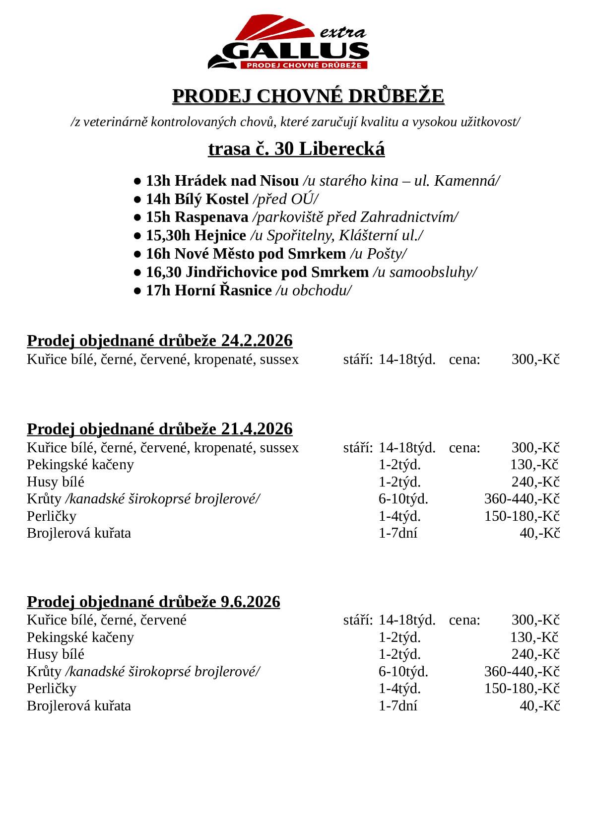 Trasa č. 30 - Liberecká