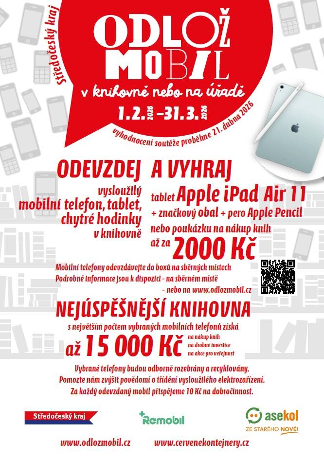 Zapojte se s námi do projektu ,,Odlož mobil v knihovně nebo na úřadě´´.