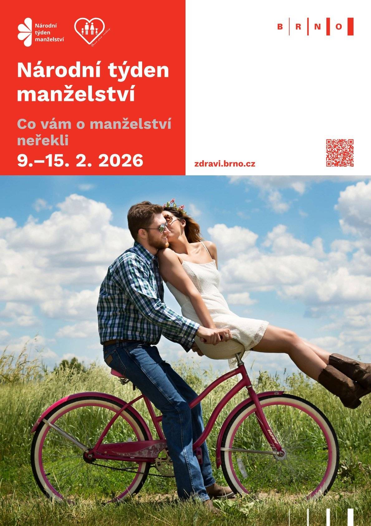 Brno se i letos připojuje k Národnímu týdnu manželství, celorepublikové iniciativě zaměřené na podporu a rozvoj partnerských vztahů. Letošní motto otevírá témata, která jsou pro manželství důležitá, ale často zůstávají stranou – očekávání, konflikty, změny a hledání rovnováhy ve vztahu. V průběhu týdne se v Brně uskuteční přednášky, workshopy a další doprovodné akce určené manželům i všem, kteří chtějí svým vztahům lépe porozumět a vědomě o ně pečovat. Více informací na Týden Manželství