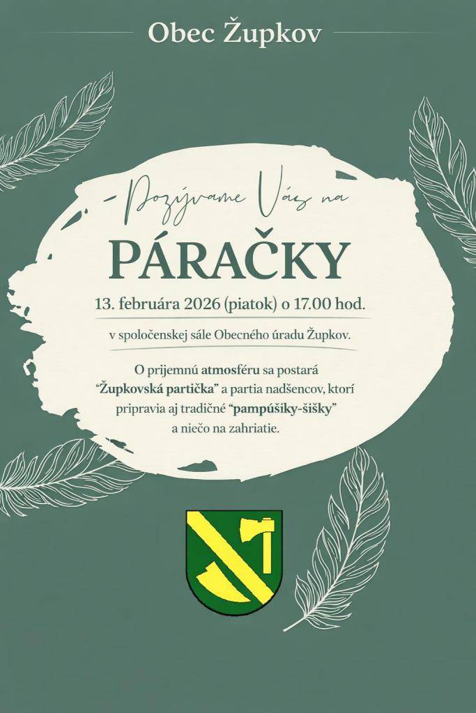 Piatok 13. februára 2026 o 17.00 hod.