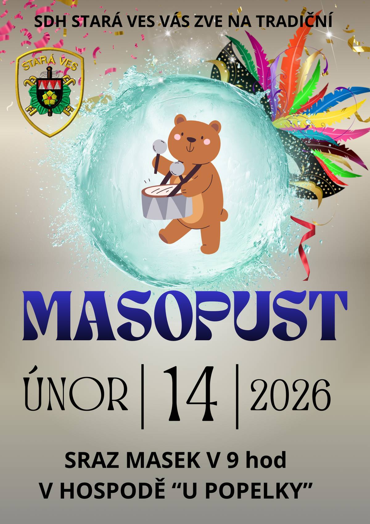 MASOPUSTNÍ PRŮVOD VE STARÉ VSI