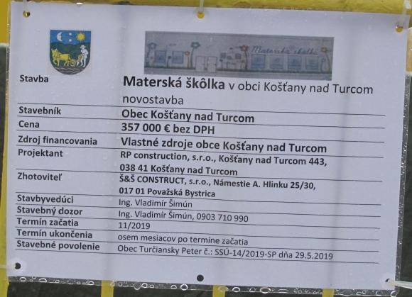 Materská škola - novostavba