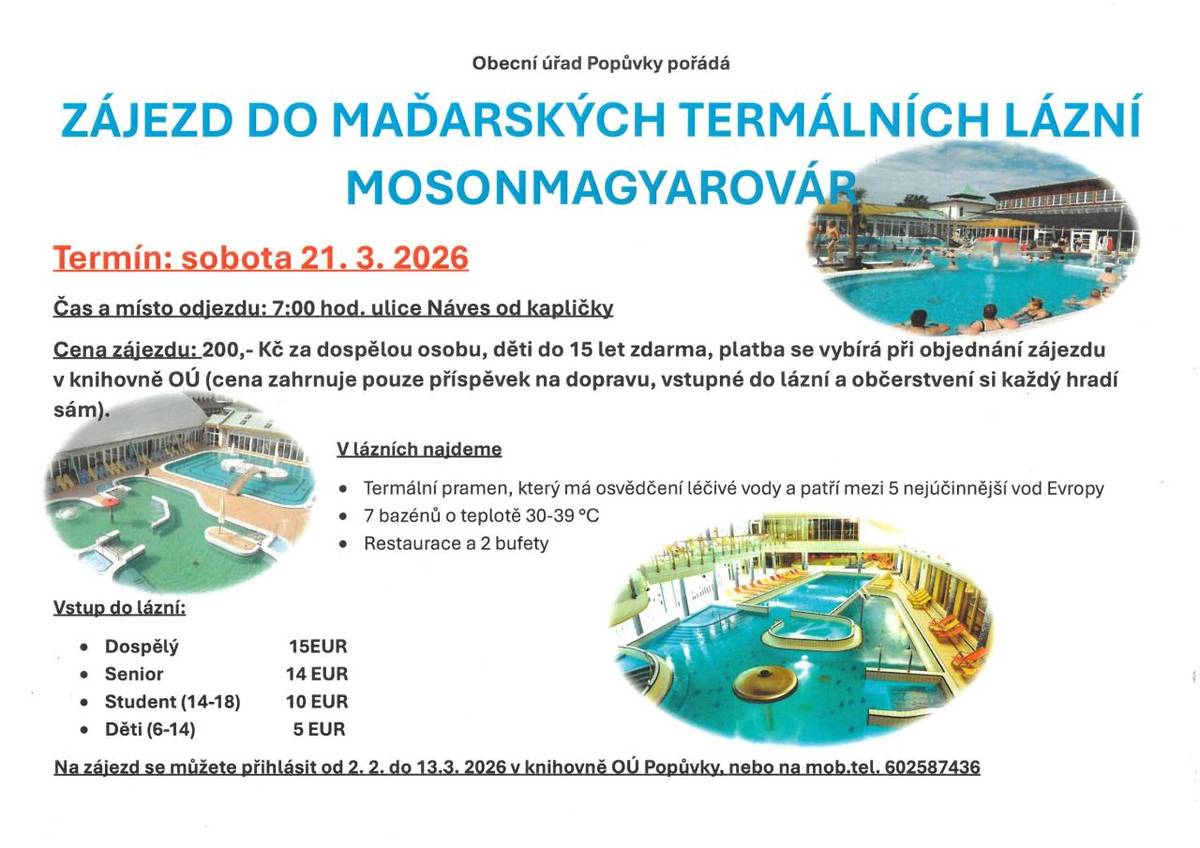 Zájezd do maďarských lázní