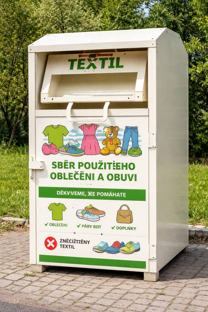 Kontejner na textil v naší obci bude obnovem do konce února.