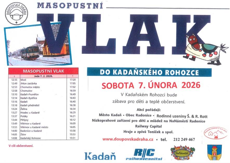 Masopustní vlak do Kadaňského Rohozce
