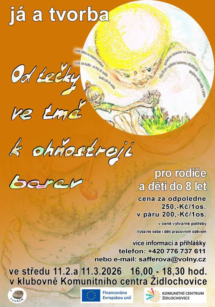 pro rodiče a děti do 8 let 11.2. a 11.3.2026 16:00 - 18:30hod