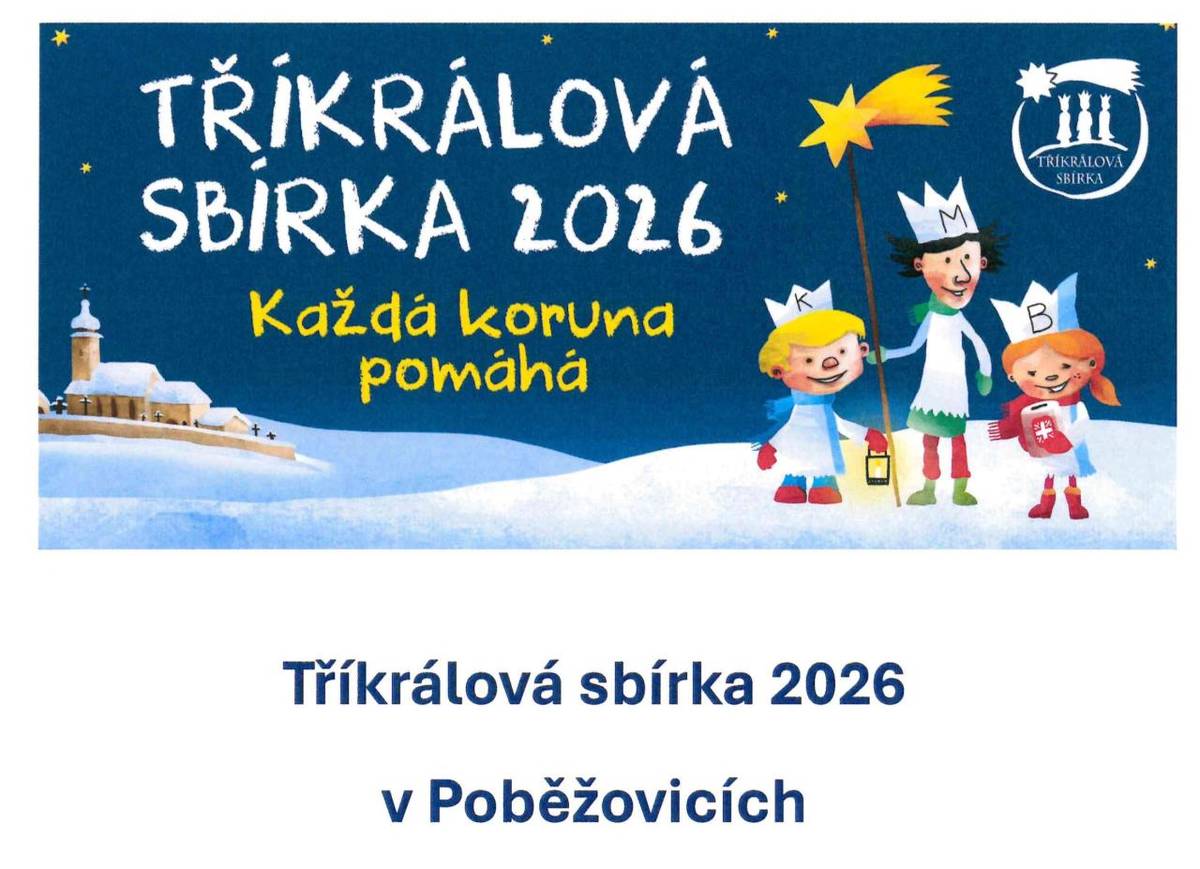 V letošním roce se v rámci Tříkrálové sbírky v Poběžovicích vybralo 37.928 Kč. Děkuje dárcům i koledníkům.