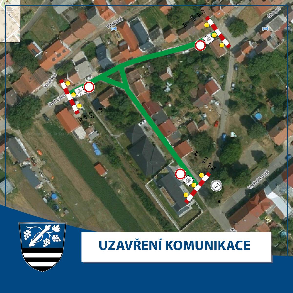 Oznamujeme občanům, že v termínu 16. 2. - 17. 4. dojde k úplné uzavírce komunikace v ulicích Křižná a Pod Ořechy z důvodu probíhající stavby.  Obyvatelům ulice bude umožněn vjezd na povolenku.