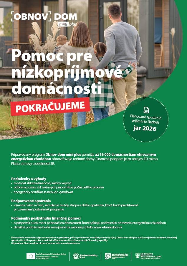 Plánované spustenie prijímania žiadostí: jar 2026