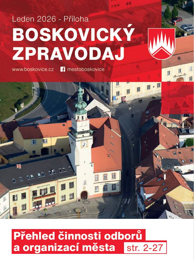 Město Boskovice zveřejňuje souhrnný přehled činnosti jednotlivých odborů městského úřadu a příspěvkových organizací za rok 2025. Dokument nabízí ucelený pohled na práci úřadu i příspěvkových organizací a shrnuje nejdůležitější aktivity, projekty a služby, které byly v průběhu roku realizovány.