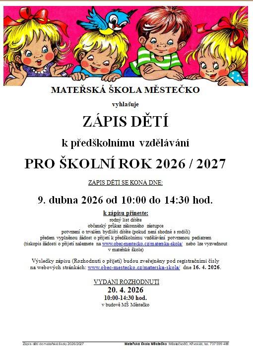 žádost o přijetí + kritéria