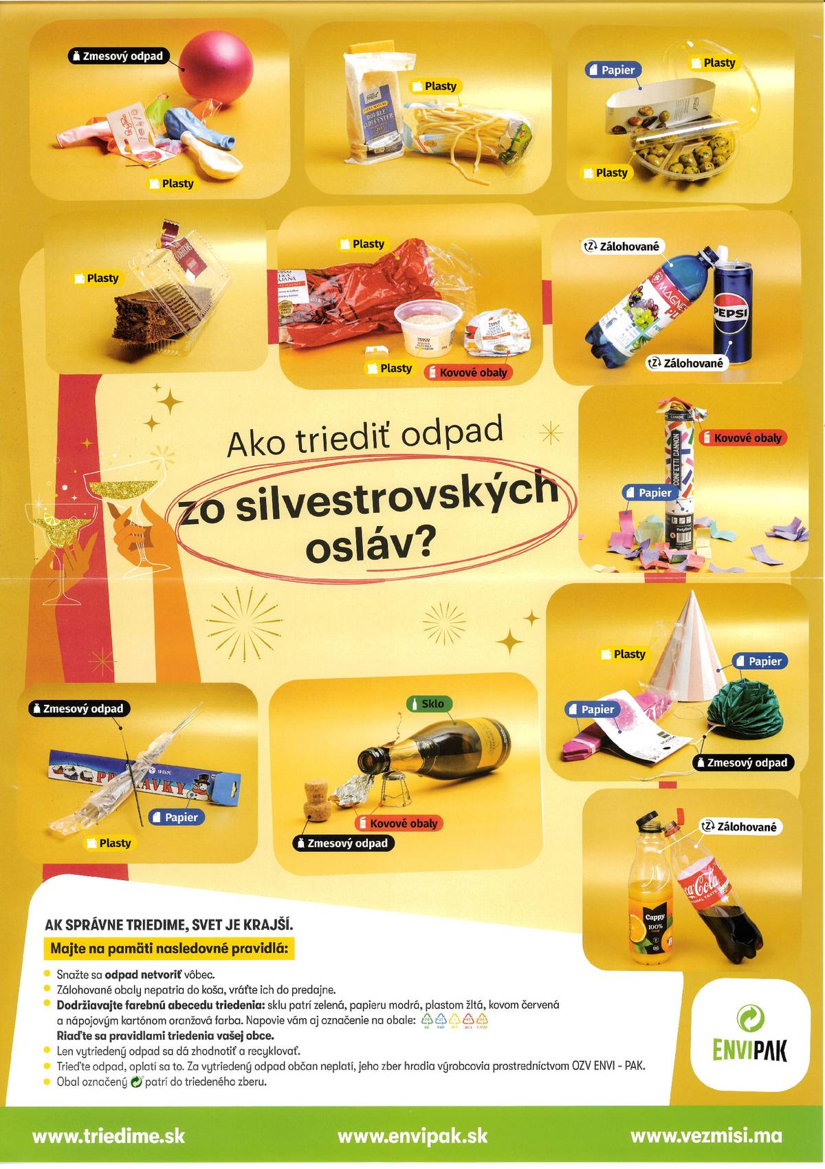 Ako triediť obaly zo silvestrovských osláv ?