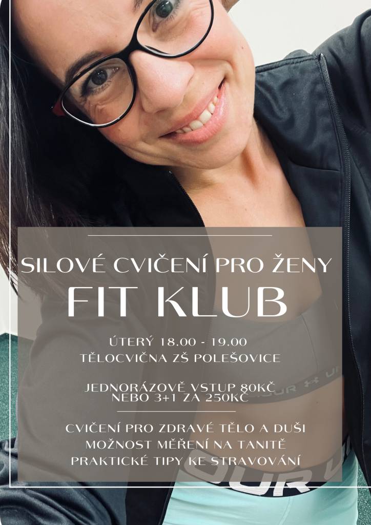 Silové cvičení pro ženy - úterý v době 18 - 19 hod v tělocvičně ZŠ Polešovice