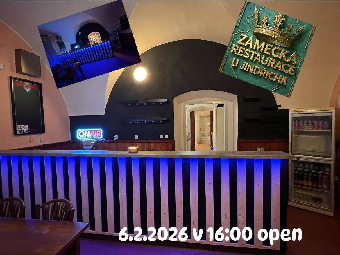 Zámecká restaurace u Jindřicha bude nově otevírat v pátek 6. února v 16:00 hodin.  Těšit se můžete na dobré pivo, limo, víno, kávu latte a cappuccino a také na něco k zakousnutí, například bramboráčky, smažený sýr, řízečky ale i pizzu, česnečku nebo hovězí gulášek.