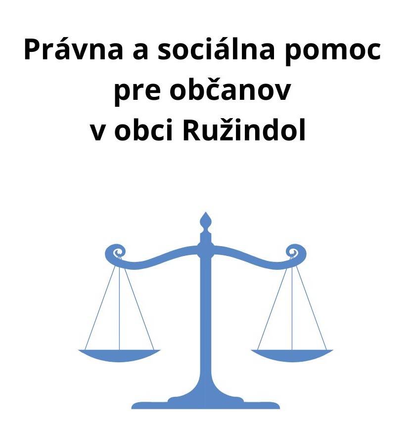 Obec Ružindol v spolupráci s advokátom JUDr. Ondrejom Berackom a sociálnym pracovníkom pripravili pre občanov Ružindola bezplatnú právnu a sociálnu pomoc, ktorá bude k dispozícii obyvateľom obce 04.03.2026 od 17:00 hod. v zasadačke Obecného úradu Ružindol.