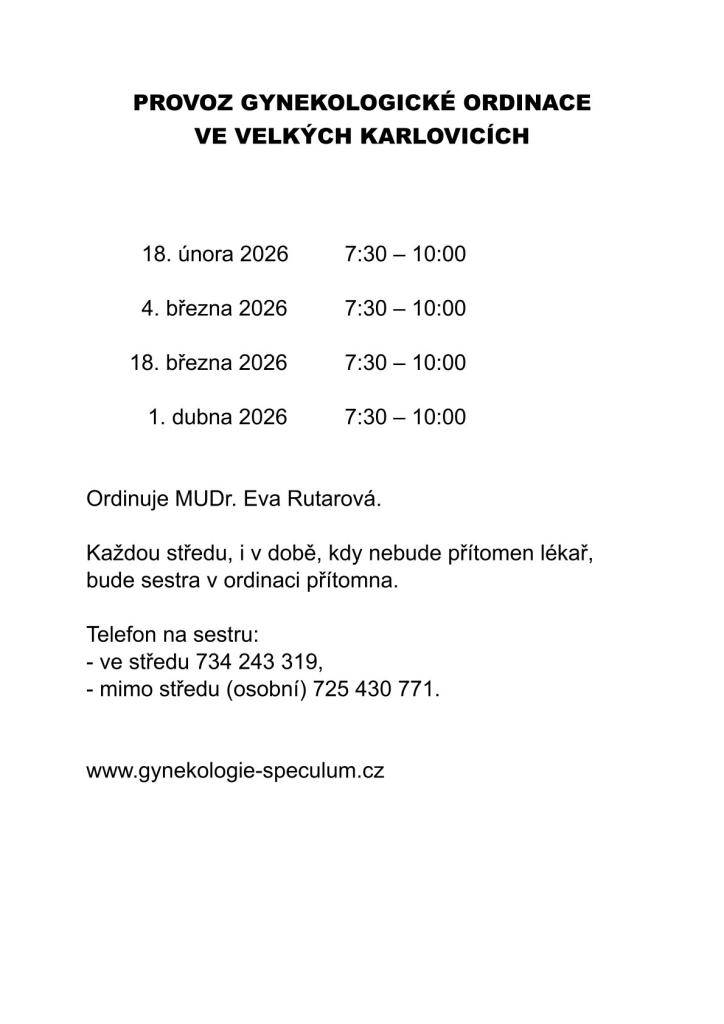 Více informací naleznete v letáku.