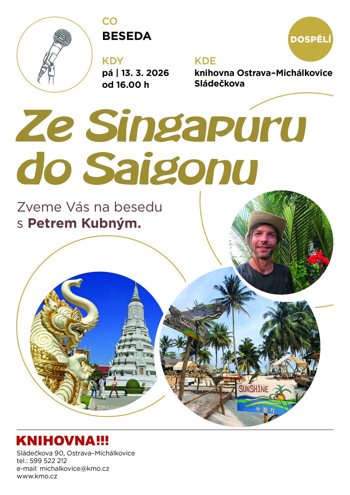 Zveme na besedu s cestovatelem Petrem Kubným.