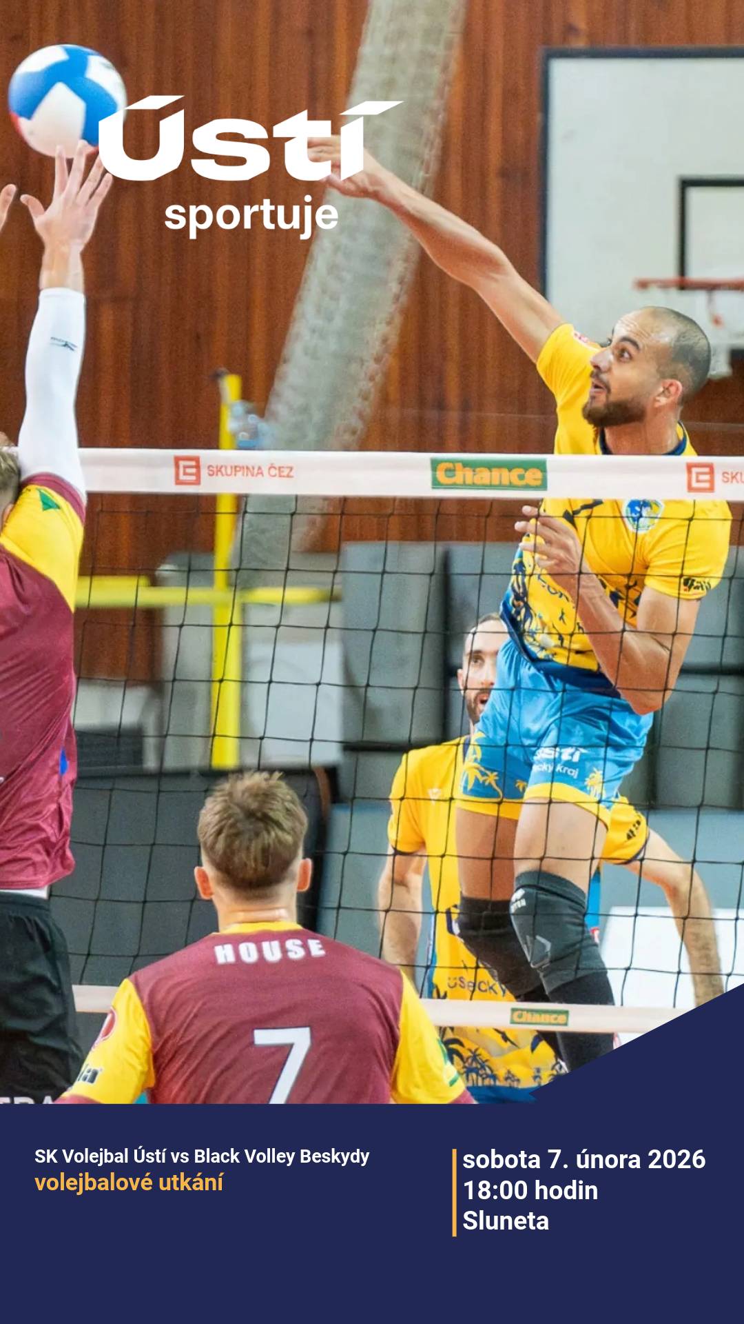 Po čtvrtečním utkání ve Zlíně se ústečtí volejbalisté představí divákům v domácím prostředí. Na Slunetě vyzvou Black Volley Beskydy. Poslední vzájemný zápas se konal v listopadu a Ústí prohrálo 0:3, a tak má svému soupeři co vracet. Utkání, ve kterém se hraje o tři důležité body, startuje v sobotu 7. února v 18:00.