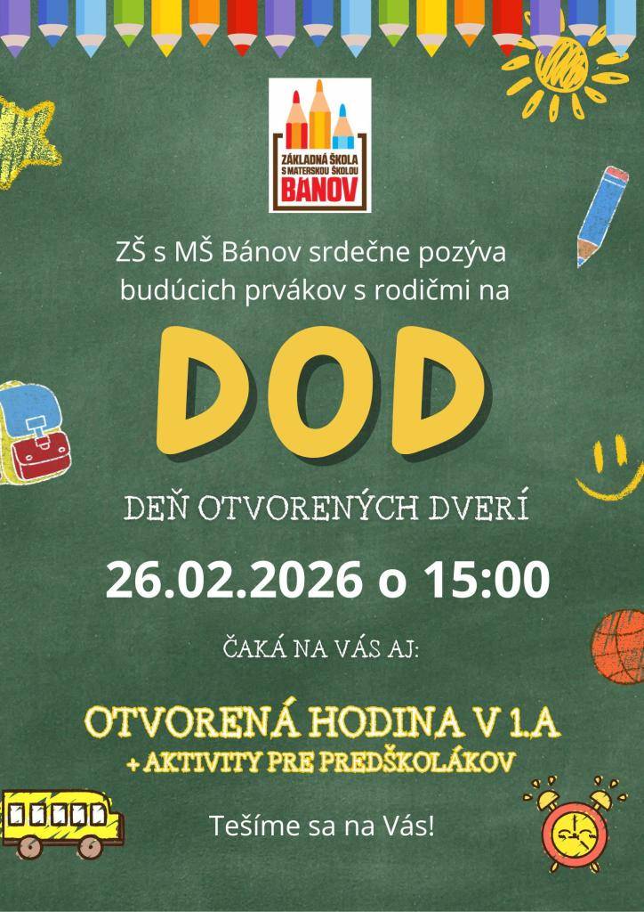 Pozvánka pre všetkých predškolákov a ich rodičov.   Tešíme sa na Vás!