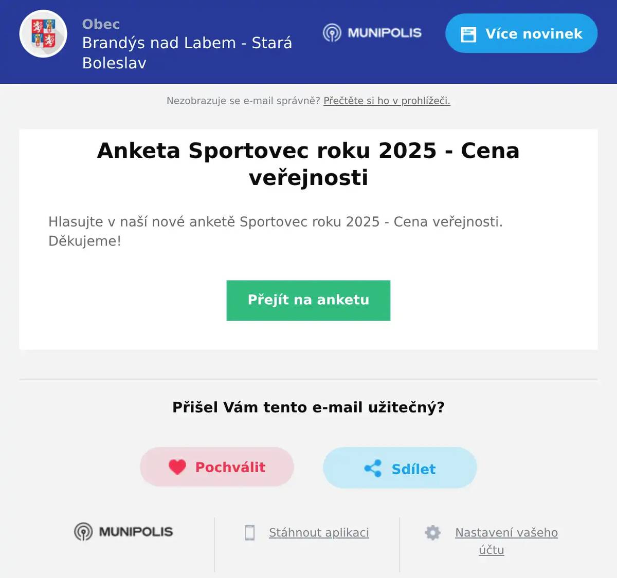 Hlasujte v naší nové anketě Sportovec roku 2025 - Cena veřejnosti. Děkujeme!