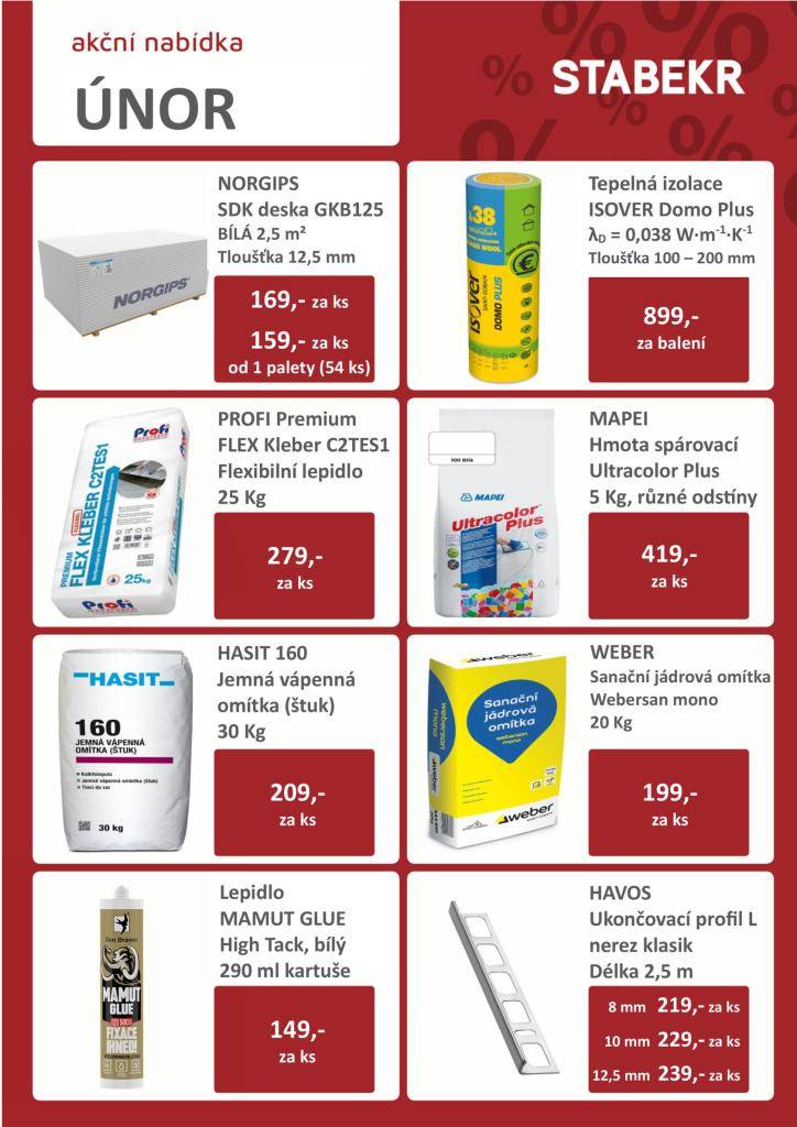 Akční nabídka zboží v únoru