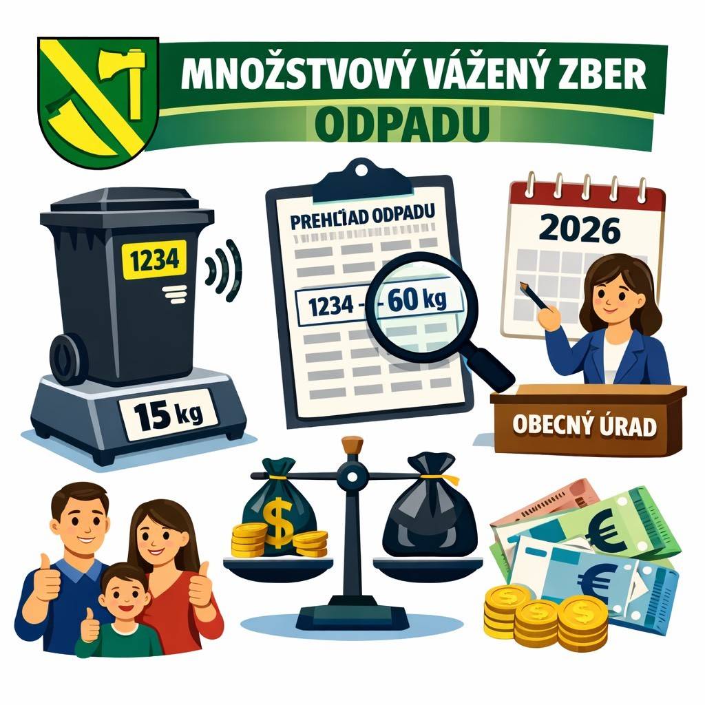 Občania si môžu nahliadnuť do prehľadu vyvezených smetných nádob, ktorý obsahuje informáciu o tom, koľko kilogramov odpadu bolo z jednotlivých nádob vyvezených za mesiac január.