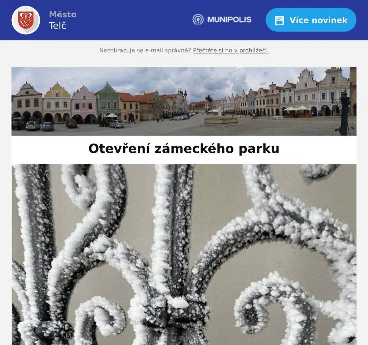 Zámecký park je od 9. února znovu otevřen.