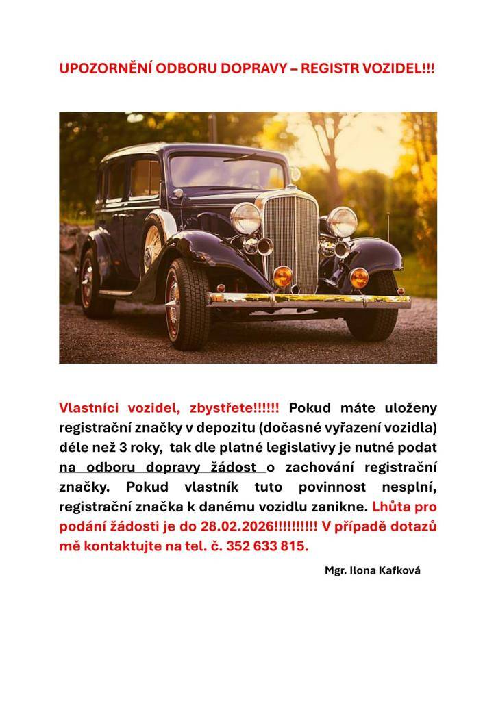 Vlastníci vozidel, zbystřete!