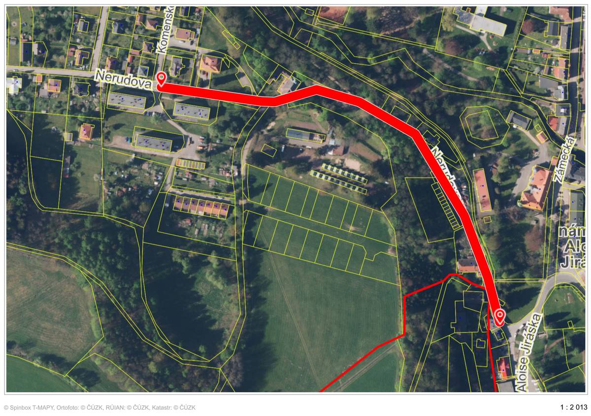 ⚠️V pondělí 9.2.2026 bude od 9:00 do 12:00 uzavřen průjezd ulicí Nerudova (od křižovatky s ulicí Aloise Jiráska po křižovatku s ulicí Komenského).⚠️ Důvodem je kácení dřevin, které je nezbytné pro údržbu veřejného prostoru. Prosíme všechny řidiče o trpělivost a volbu alternativních tras během této doby. Děkujeme za pochopení a omlouváme se za dočasné komplikace.