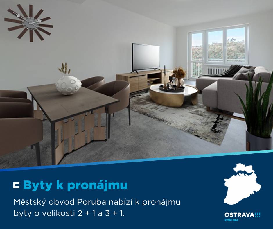 Městský obvod nabízí k pronájmu ✔ byt 2 + 1 na ulici Dětská (více 👉 https://1url.cz/veMS3) ✔ byt 3 + 1 na ulici Aleše Hrdličky (více 👉 https://1url.cz/NeMS4)