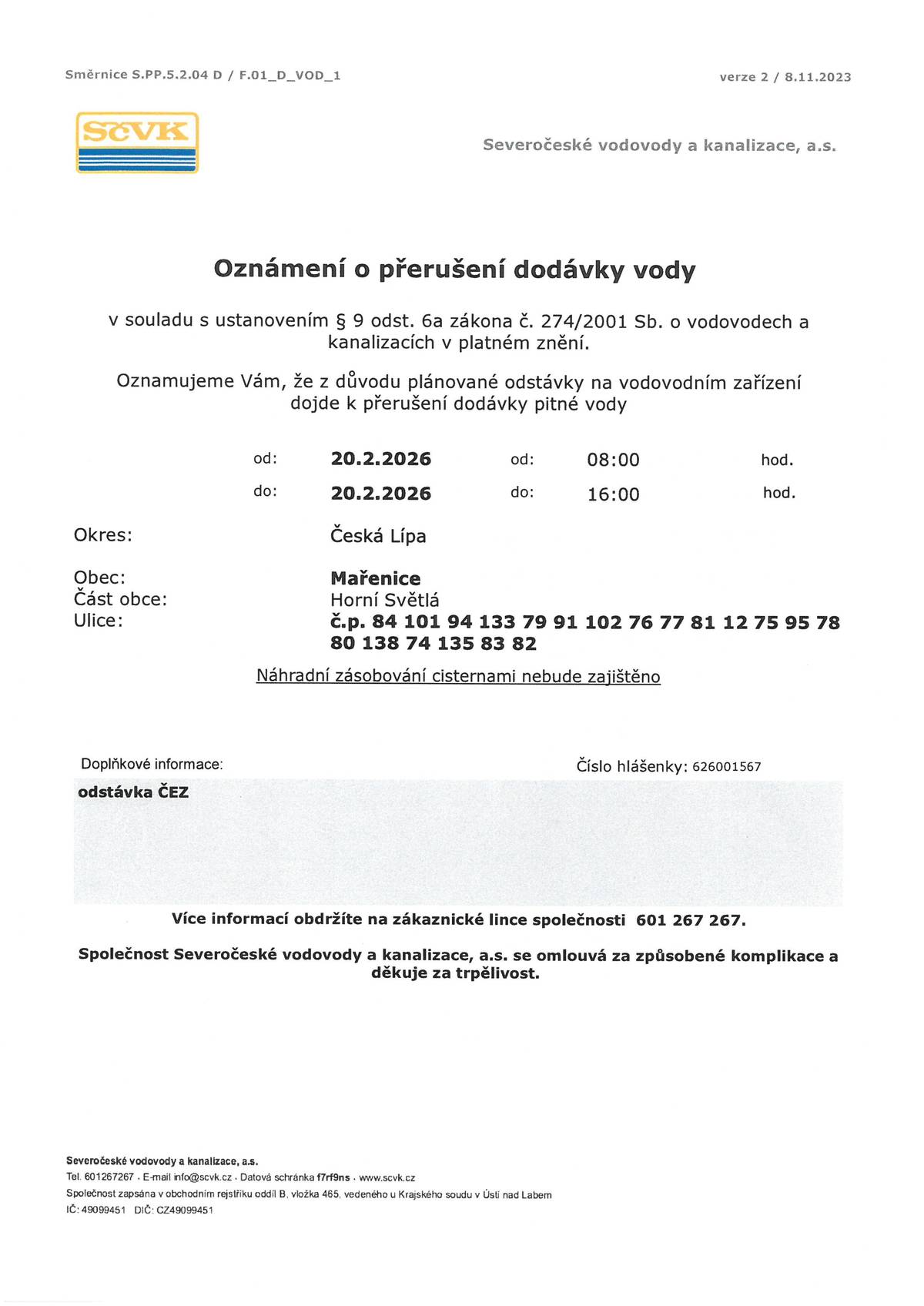 SčVK dne 20.02.2026