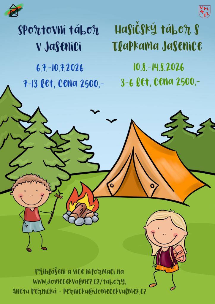 Přihlášení a více informací na www.domecekvalmez.cz/tabory