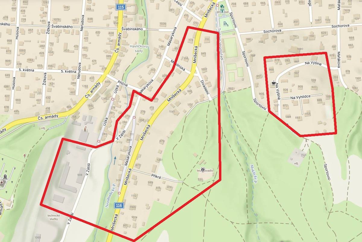 Z důvodu havárie vodovodu v ulici Sportovní bude muset být ve čtvrtek 12.2.2026 přerušena dodávka vody v příslušné oblasti. Odstávkou budou postiženi odběratelé v ulicích Divadelní, Na Vyhlídce, Na Výšině, Příkrá, V Zátiší a částech ulic Masarykova, Mníšecká, Moklínská a Sportovní (viz mapa postižené oblasti). Dodávka vody bude přerušena ve čtvrtek 12.2. nejdříve v 8.00 a obnovena by měla být nejpozději do 14.00 hod. téhož dne. Při obnovování dodávek vody může dojít k zakalení dodávané vody. S poděkováním za pochopení Dolnoberounské vodárenské družstvo.