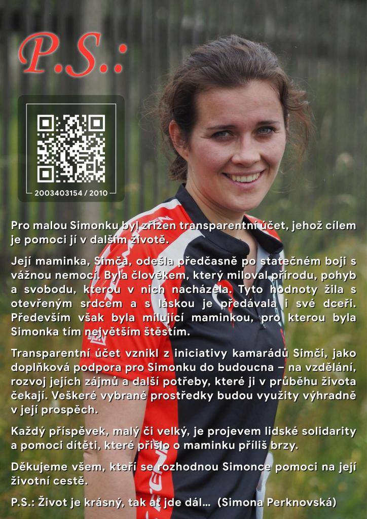 Děkujeme všem, kdo pomohou, sdílí nebo budou myslet na Simonku