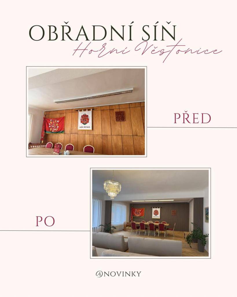 S radostí vám představujeme naši obřadní síň v úplně novém, moderním kabátku.  Máme obrovskou radost, že se redesign podařil, a děkujeme všem, kteří pomohli proměnit naše představy ve skutečnost.   Už teď se těšíme na další vítání našich nejmenších občánků  a letos nás zde dokonce čeká i jedna svatb