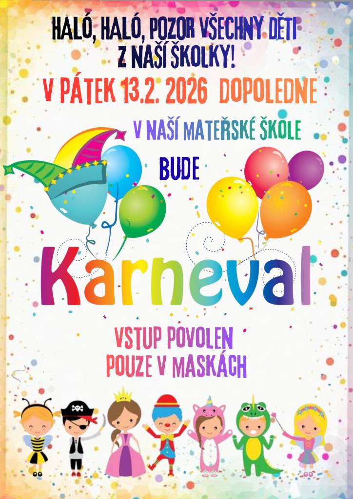 Karneval pro děti z naší mateřské školy