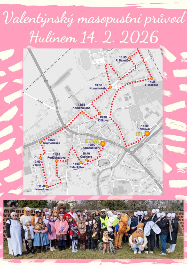 Valentýnské vodění medvěda v Hulíně 14. 2. 2026.