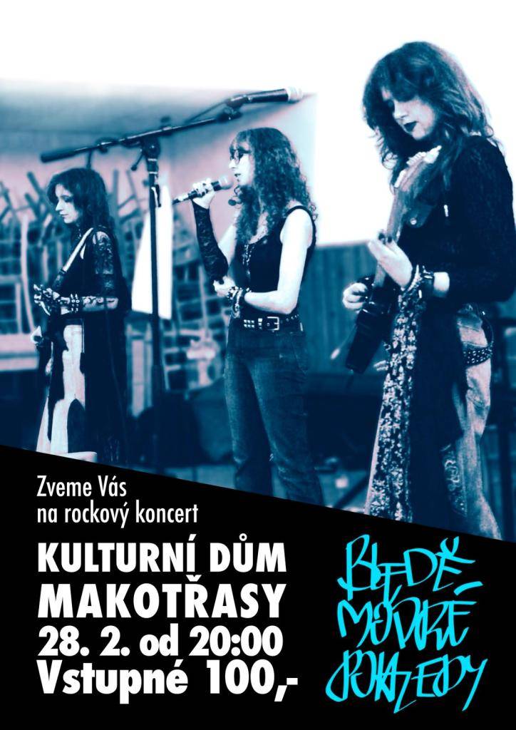 Rockový koncert v Makotřasech? No jasně!  V sobotu 28.02.2026 od 20:00 hod.  Vstup 100,-
