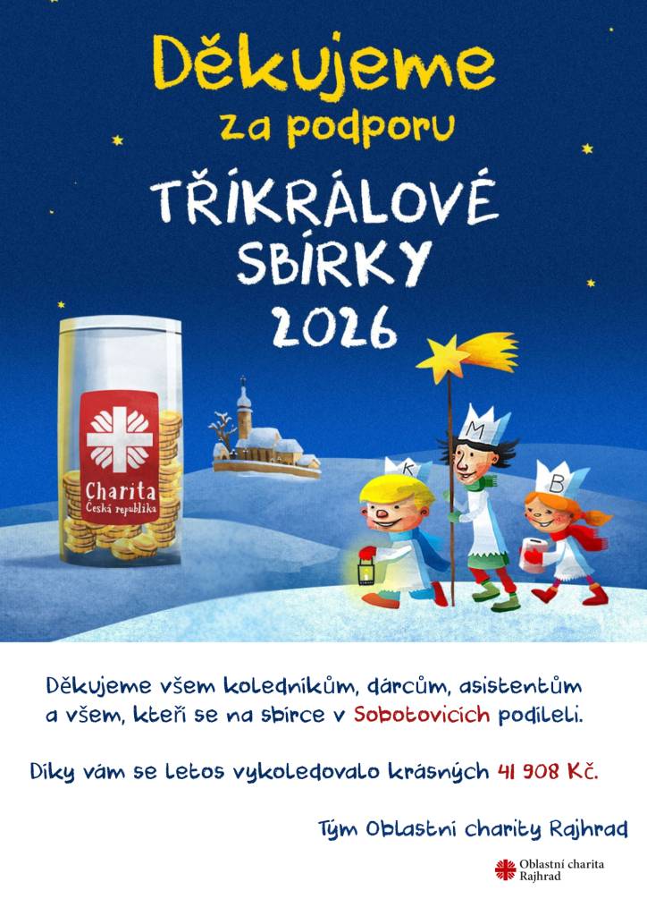 Poděkování za "Tříkrálovou sbírku 2026"