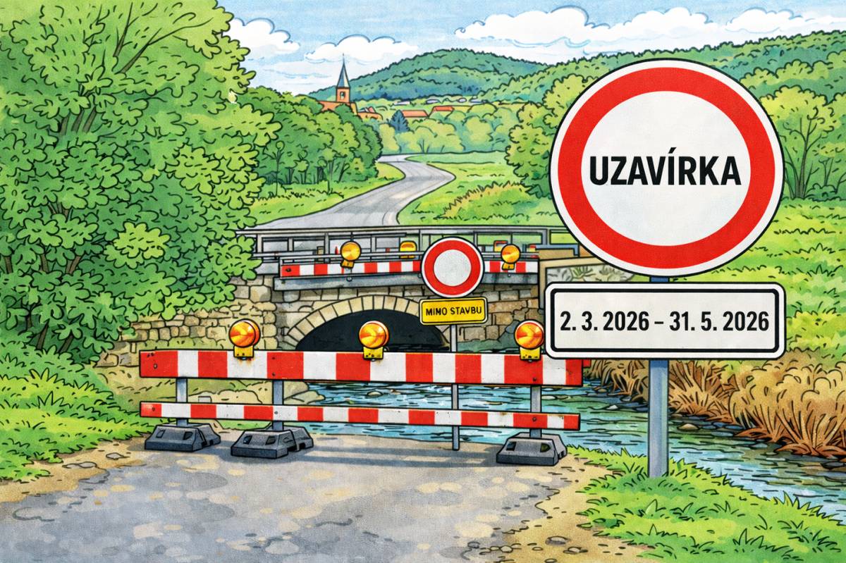 V termínu 2. 3. – 31. 5. 2026 dojde k uzavírce silnice II/247 v obci Radovesice z důvodu stavebních prací na akci  „Radovesice – oprava propustku ev. č. 247-001p“.