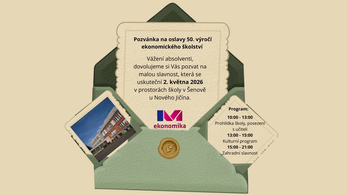 zveme všechny absolventy na oslavy 50. výročí ekonomického školství.