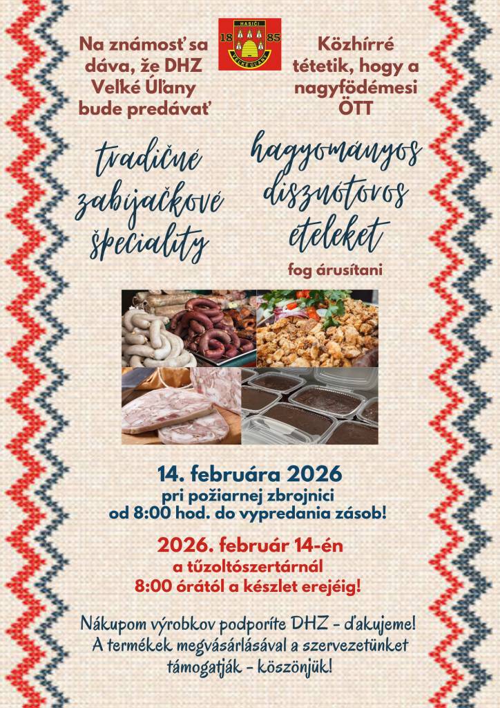 Predaj zabíjačkových špecialít