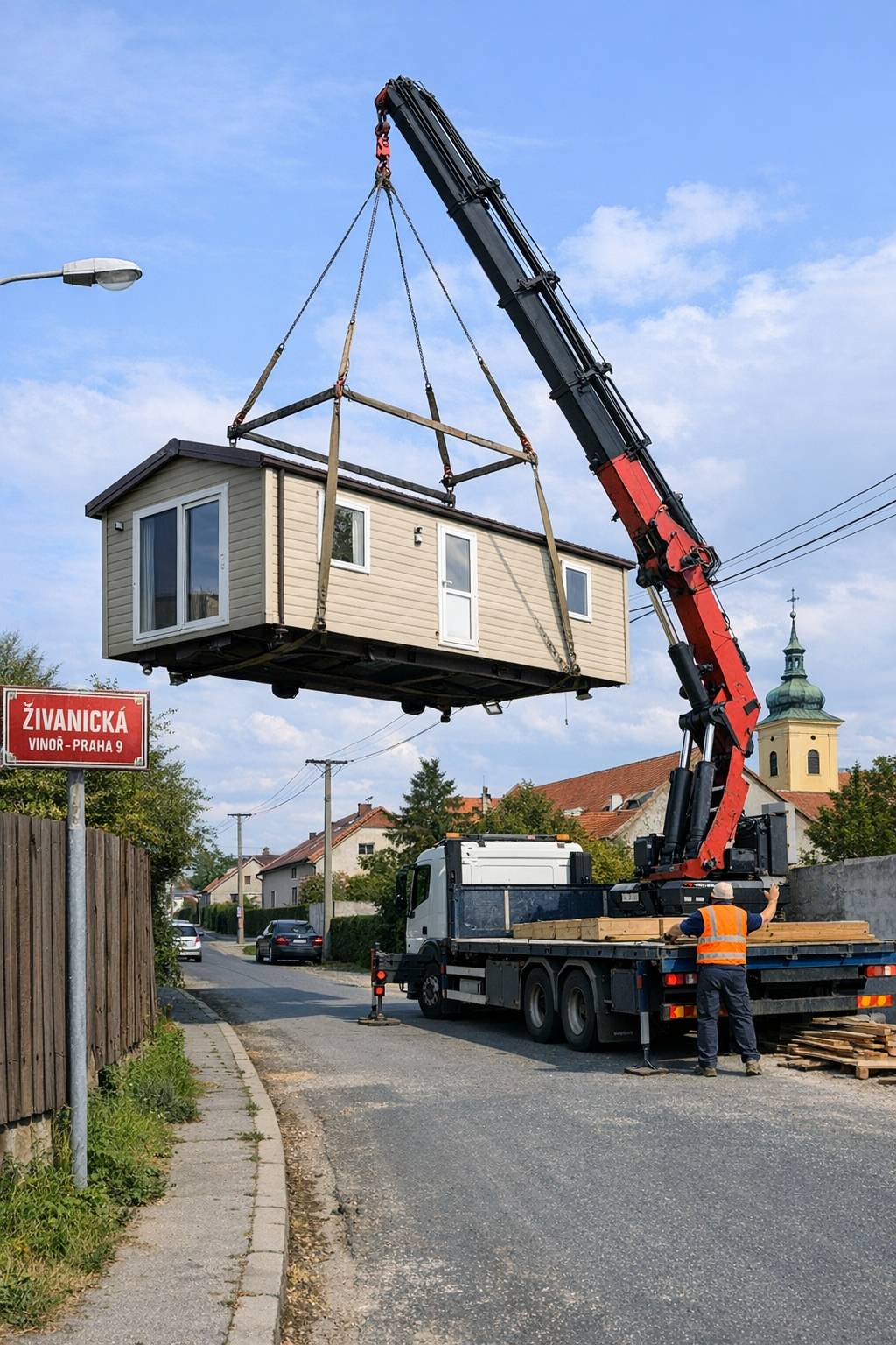 V ulici Živanická bude ve čtvrtek 12. 2. mezi 16:00 a 16:30 probíhat nakládání mobilheimu. Ulice bude po dobu nakládání neprůjezdná. Prosíme o trpělivost. Doprovodný snímek čistě ilustrativní AI.