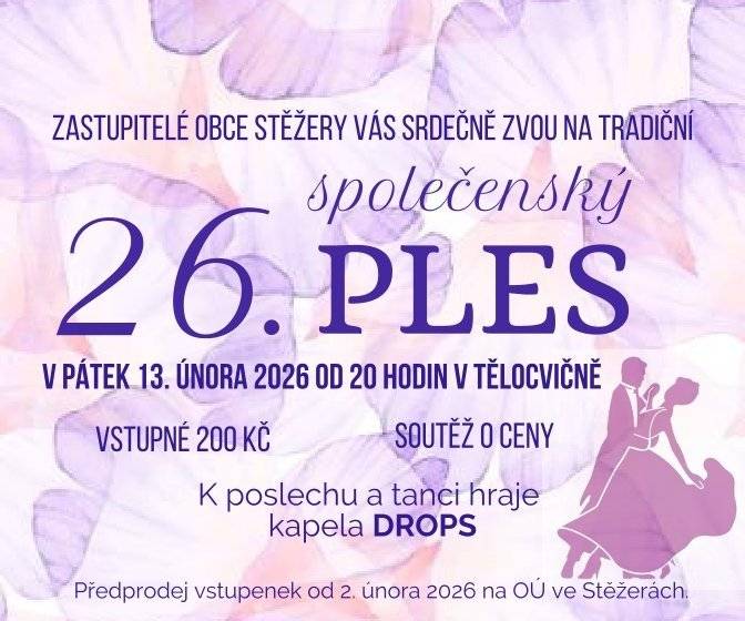 Neseďte doma a přijďte se pobavit s přáteli na náš 26.společenský ples. Těšíme se na Vaši hojnou účast. Stále máme 3 stoly volné ...